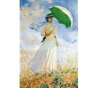 1art1 Claude Monet Posters XXL La Femme à L'Ombrelle Tournée à Droite, 1886 Affiche 120x80 cm