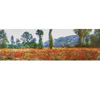 1art1 Claude Monet Sticker Mural Champ De Coquelicots Près De Giverny, 1890 Poster Papier Peint Autocollant 240x75 cm