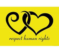 1art1 Coeurs Poster Respect des Droits De l'homme Affiche Murale 91x61 cm