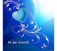 1art1 Coeurs Poster to Be Loved Affiche Reproduction 40x40 cm