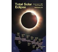 1art1 Éclipse Solaire Poster Éclipse Solaire Totale, 21 Août 2017, Amérique du Nord Affiche Murale 91x61 cm