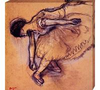1art1 Edgar Degas Poster Impression sur Toile Danseuse Affiche Murale XXL Encadrée | Tendue sur Cadre en Bois | Tableau 40x40 cm