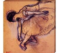 1art1 Edgar Degas Poster Impression sur Toile Danseuse Affiche Murale XXL Encadrée | Tendue sur Cadre en Bois | Tableau 70x70 cm