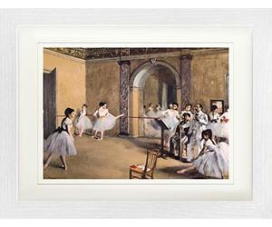 1art1 Edgar Degas Poster Le Foyer De La Danse A L'Opéra De La Rue Le Peletier, 1872 Affiche Encadrée avec Passe-Partout Élégant | Images Murales | dans Un Cadre Photo 40x30 cm