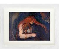 1art1 Edvard Munch Poster Vampire, 1895 Affiche Encadrée avec Passe-Partout Élégant | Images Murales | dans Un Cadre Photo 40x30 cm