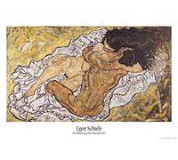 1art1 Egon Schiele Poster L'Étreinte, Amants II, 1917 Affiche Murale 91x61 cm