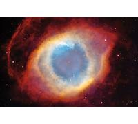 1art1 Espace Et Univers Poster Impression sur Toile La Nébuleuse Hélix, l'oeil De Dieu Affiche Murale XXL Encadrée | Tendue sur Cadre en Bois | Tableau 120x80 cm