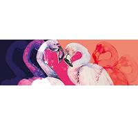 1art1 Flamants Poster Flamingo Love Affiche Reproduction 91x30 cm
