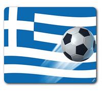 1art1 Football Drapeau De La Grèce Tapis De Souris 23x19 cm