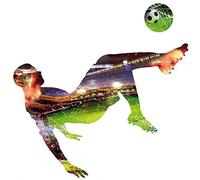 1art1 Football Joueur Bicyclette Sticker Adhésif Mural Autocollant 90x65 cm