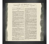 1art1 France Affiche Reproduction et Cadre (MDF) - Constitution De La République Française, 22 Août 1795 (40 x 40cm)