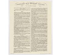 1art1 France Affiche Reproduction et Cadre (Plastique) - Constitution De La République Française, 22 Août 1795 (50 x 40cm)