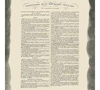 1art1 France Poster Constitution De La République Française, 22 Août 1795 Affiche Reproduction 70x70 cm