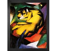1art1 Franz Marc Affiche Reproduction et Cadre (MDF) - Le Tigre, 1912 (50 x 40cm)