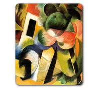 1art1 Franz Marc Petite Composition II, Maison avec des Arbres, 1914 Tapis De Souris 23x19 cm