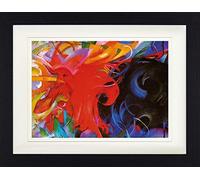 1art1 Franz Marc Poster Formes Combattantes, 1914 Affiche Encadrée avec Passe-Partout Élégant | Images Murales | dans Un Cadre Photo 40x30 cm