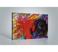 1art1 Franz Marc Poster Impression sur Toile Formes Combattantes, 1914 Affiche Murale XXL Encadrée | Tendue sur Cadre en Bois | Tableau 120x80 cm