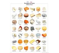 1art1 Fromage Poster Fromages De France Affiche Reproduction 80x60 cm