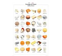 1art1 Fromage Sticker Mural Fromages De France Poster Papier Peint Autocollant 180x120 cm