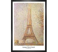 1art1 Georges Seurat Affiche Murale et Cadre (MDF) - La Tour Eiffel (91 x 61cm)