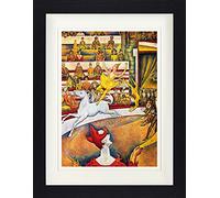 1art1 Georges Seurat Poster Le Cirque, 1890 Affiche Encadrée avec Passe-Partout Élégant | Images Murales | dans Un Cadre Photo 40x30 cm