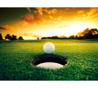 1art1 Golf Balle Juste Au Bord du Trou, 2 Parties Poster Papier Peint 240x180 cm