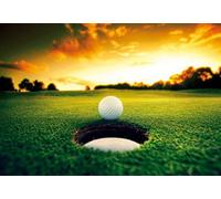 1art1 Golf Balle Juste Au Bord du Trou, 3 Parties Poster Papier Peint 360x250 cm