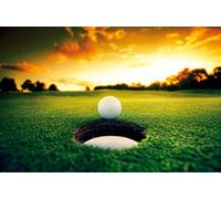 1art1 Golf Sticker Mural Balle Juste Au Bord du Trou Poster Papier Peint Autocollant 180x120 cm