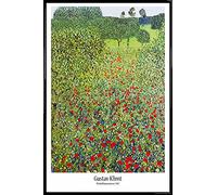 1art1 Gustav Klimt Affiche Murale et Cadre (Plastique) - Champ de Coquelicots, 1907 (91 x 61cm)