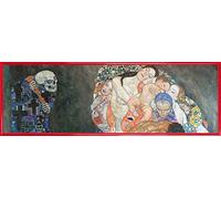 1art1 Gustav Klimt Affiche Reproduction et Cadre (Plastique) - La Vie Et La Mort 1915 (91 x 30cm)