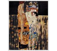 1art1 Gustav Klimt Affiche Reproduction et Cadre (Plastique) - Les Trois Âges De La Femme, 1905 (50 x 40cm)