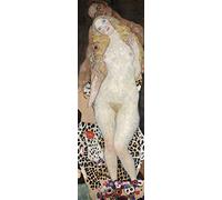1art1 Gustav Klimt Poster Impression sur Toile Adam et Ève, 1918 Affiche Murale XXL Encadrée | Tendue sur Cadre en Bois | Tableau 150x50 cm