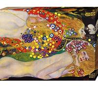 1art1 Gustav Klimt Poster Impression sur Toile Serpents d'eau II, 1904-1907 Affiche Murale XXL Encadrée | Tendue sur Cadre en Bois | Tableau 80x60 cm