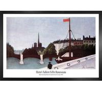 1art1 Henri Rousseau Affiche Murale et Cadre (MDF) - Vue De l'Ile Saint-Louis Depuis Le Quai Henri IV, 1909 (91 x 61cm)