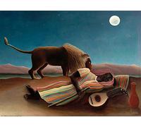 1art1 Henri Rousseau Poster La Gitane Endormie, 1897 Affiche Reproduction 80x60 cm