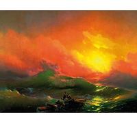 1art1 Ivan Aivazovsky Poster La Neuvième Vague, 1850 Affiche Reproduction 80x60 cm