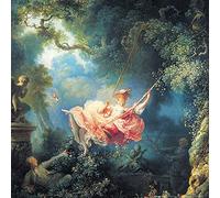 1art1 Jean-Honoré Fragonard Poster Les Hasards Heureux De L'Escarpolette, 1767 Affiche Reproduction 40x40 cm