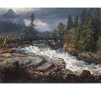 1art1 Johan Christian Dahl Poster Maridalen, 1852 Affiche Reproduction 80x60 cm
