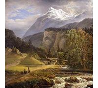 1art1 Johan Christian Dahl Poster Paysage Alpine, 1821 Affiche Reproduction 40x40 cm