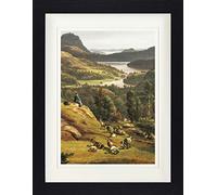 1art1 Johan Christian Dahl Poster Vue sur Le Monastère De Lyse Près De Bergen Affiche Encadrée avec Passe-Partout Élégant | Images Murales | dans Un Cadre Photo 40x30 cm