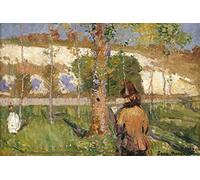 1art1 John Peter Russell Sticker Mural Madame Sisley sur Les Bords du Loing À Moret, 1887 Poster Papier Peint Autocollant 180x120 cm