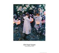 1art1 John Singer Sargent Poster Oeillet, Lys, Rose, 1885-86 Affiche Murale 91x61 cm