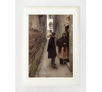 1art1 John Singer Sargent Poster Rue À Venise, 1882 Affiche Encadrée avec Passe-Partout Élégant | Images Murales | dans Un Cadre Photo 40x30 cm