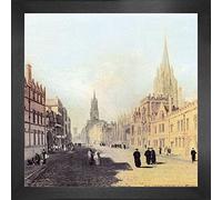 1art1 Joseph William Turner Affiche Reproduction et Cadre (MDF) - Vue De La High Street, Oxford, 1810 (40 x 40cm)