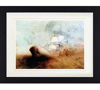 1art1 Joseph William Turner Poster Baleiniers Affiche Encadrée avec Passe-Partout Élégant | Images Murales | dans Un Cadre Photo 40x30 cm