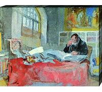 1art1 Joseph William Turner Poster Impression sur Toile Turner dans Son Atelier, 1835-1837 Affiche Murale XXL Encadrée | Tendue sur Cadre en Bois | Tableau 50x40 cm