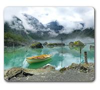 1art1 Lacs Barque Au Lac De Montagne en Norvège Tapis De Souris 23x19 cm