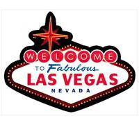 1art1 Las Vegas Logo Las Vegas Poster-Sticker Autocollant 9x9 cm