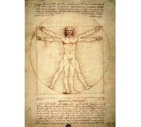 1art1 Leonardo Da Vinci Homme De Vitruve, vers 1490, 2 Parties Poster Papier Peint 250x180 cm