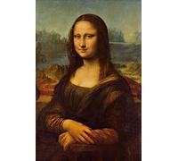 1art1 Leonardo Da Vinci Poster Impression sur Toile La Joconde, Mona Lisa, 1503-1506 Affiche Murale XXL Encadrée | Tendue sur Cadre en Bois | Tableau 30x20 cm